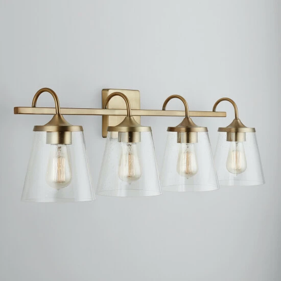 Wholesale 💯 Capital Lighting Jayne 4-light Bath/ Vanity Fixture W/ Clear Seeded Glass Matte Black 🌟 5 Wholesale 💯 Capital Lighting Jayne 4-light Bath/ Vanity Fixture W/ Clear Seeded Glass Matte Black 🌟 - Image 5