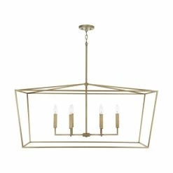Outlet ⌛ Capital Lighting Thea 6-light Linear Island Fixture Aged Brass 🥰