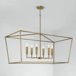 Outlet ⌛ Capital Lighting Thea 6-light Linear Island Fixture Aged Brass 🥰 -Capital Lighting Shop unnamed file 932