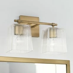 Best reviews of 🧨 Capital Lighting Lexi 2-light 13.5-inch Bath/ Vanity Fixture W/ Clear Fluted Square Glass Aged Brass 🥰 -Capital Lighting Shop unnamed file 960