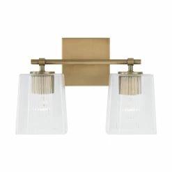 Best reviews of 🧨 Capital Lighting Lexi 2-light 13.5-inch Bath/ Vanity Fixture W/ Clear Fluted Square Glass Aged Brass 🥰 -Capital Lighting Shop unnamed file 961