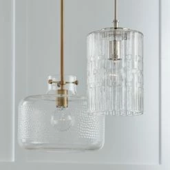 Best Sale 🌟 Capital Lighting Emerson 7" 1-light Pendant W/ Embossed Seeded Glass Aged Brass 👍 -Capital Lighting Shop unnamed file 973