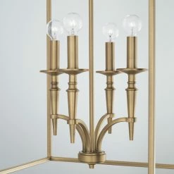Promo 🔥 Capital Lighting Abbie 17.75" 4-light Lantern Foyer Pendant Aged Brass 🤩 -Capital Lighting Shop unnamed file 989