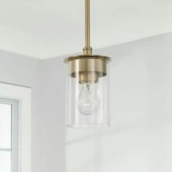 Best reviews of 🤩 Capital Lighting Mason 1-light Convertible Mini Pendant/ Semi-Flush Mount Aged Brass 🧨 -Capital Lighting Shop unnamed file 997